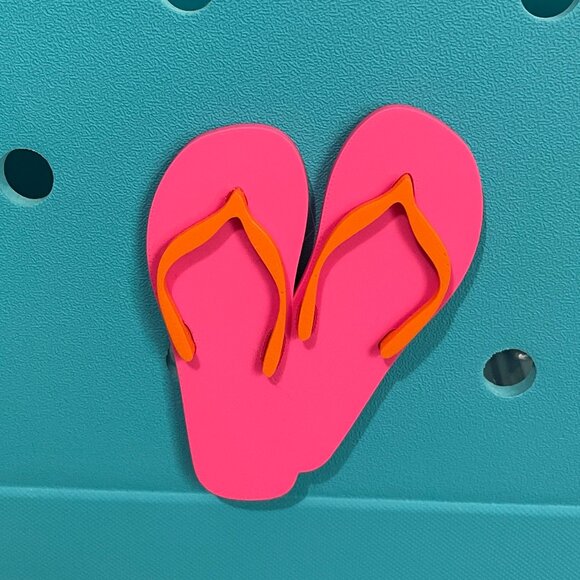 Set of 3 Beachy Themed Bogg Charm Set-Glitzy Girl Bogg Charms - Picture 2 of 4